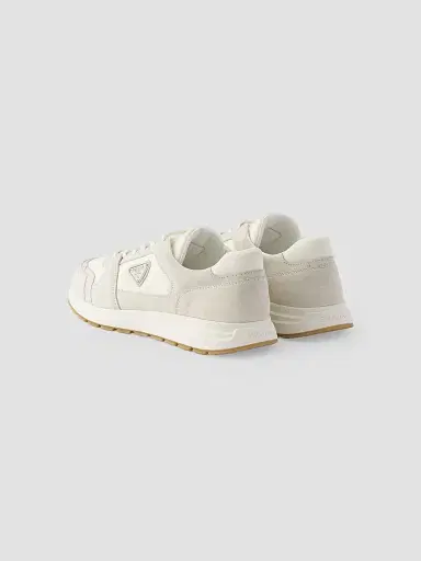Prada Men's Prax Suede and Re-Nylon Sneakers - Off White | Thumbnail 2 Prada Men's Prax Suede and Re-Nylon Sneakers - Off White | Thumbnail 2