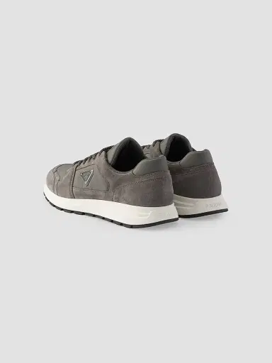 Prada Men's Prax Suede and Re-Nylon Sneakers - Grey | Thumbnail 2 Prada Men's Prax Suede and Re-Nylon Sneakers - Grey | Thumbnail 2