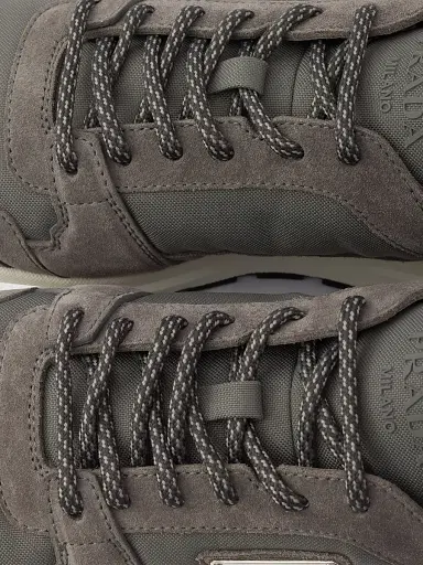 Prada Men's Prax Suede and Re-Nylon Sneakers - Grey | Thumbnail 5 Prada Men's Prax Suede and Re-Nylon Sneakers - Grey | Thumbnail 5
