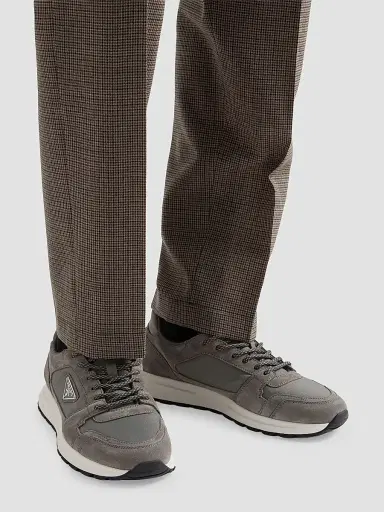 Prada Men's Prax Suede and Re-Nylon Sneakers - Grey | Thumbnail 7 Prada Men's Prax Suede and Re-Nylon Sneakers - Grey | Thumbnail 7