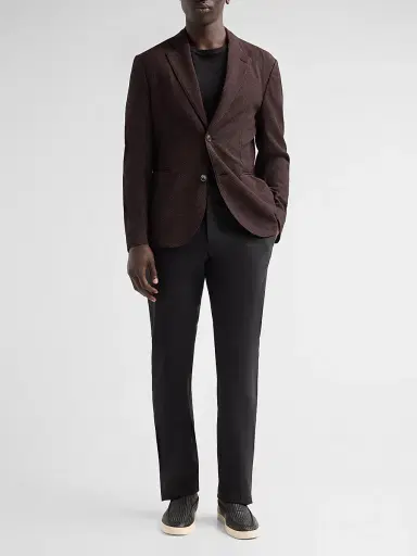 Emporio Armani Men's Square Textured Wool-Blend Soft Jacket - Size 50 | Thumbnail 2 Emporio Armani Men's Square Textured Wool-Blend Soft Jacket - Size 50 | Thumbnail 2