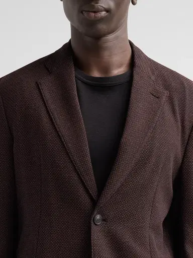Emporio Armani Men's Square Textured Wool-Blend Soft Jacket - Size 50 | Thumbnail 5 Emporio Armani Men's Square Textured Wool-Blend Soft Jacket - Size 50 | Thumbnail 5