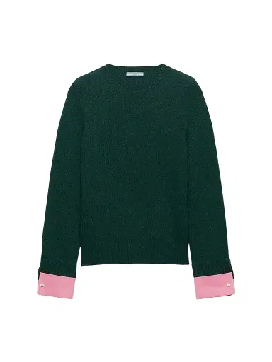 Prada Women's Wool and Cashmere Crew-Neck Sweater | Thumbnail 1 Prada Women's Wool and Cashmere Crew-Neck Sweater | Thumbnail 1