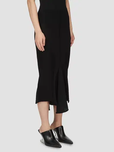 Rick Owens Women's Asymmetric High-Waisted Midi-Skirt - Black | Thumbnail 4 Rick Owens Women's Asymmetric High-Waisted Midi-Skirt - Black | Thumbnail 4