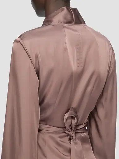 Rick Owens Women's Laura Satin Wrap T-Shirt - Grape | Thumbnail 5 Rick Owens Women's Laura Satin Wrap T-Shirt - Grape | Thumbnail 5