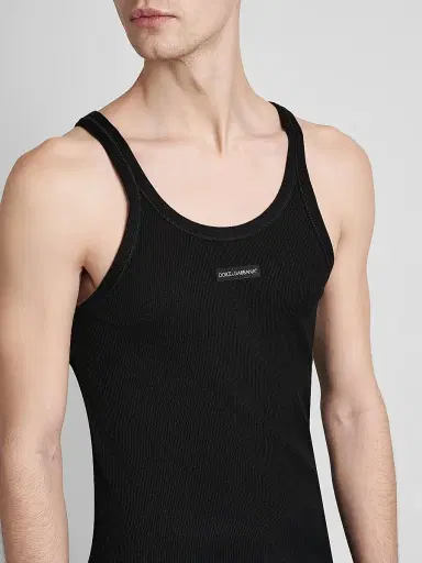 Dolce & Gabbana Men's Etichetta Cotton Tank | Thumbnail 5 Dolce & Gabbana Men's Etichetta Cotton Tank | Thumbnail 5