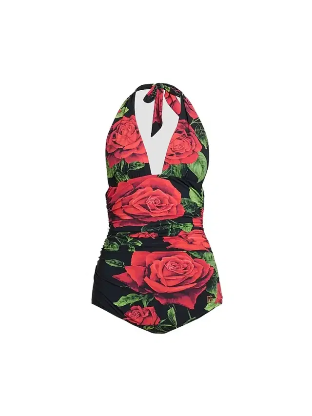 Women's St. Sicilia Retro One-Piece Swimsuit - Rose Nero Women's St. Sicilia Retro One-Piece Swimsuit - Rose Nero