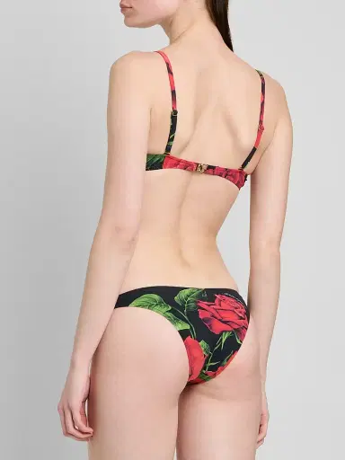 Dolce & Gabbana Women's St. Sicilia Printed Bikini - Rose Nero | Thumbnail 3 Dolce & Gabbana Women's St. Sicilia Printed Bikini - Rose Nero | Thumbnail 3