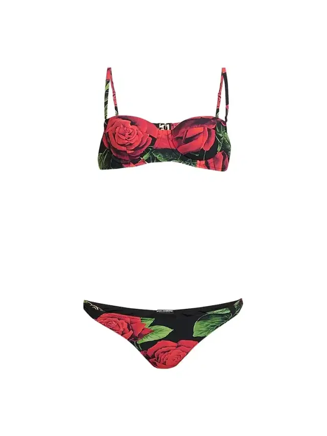 Women's St. Sicilia Printed Bikini - Rose Nero Women's St. Sicilia Printed Bikini - Rose Nero