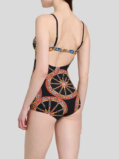Dolce & Gabbana Women's St. Carretto Retro One-Piece Swimsuit - Carretto | Thumbnail 3 Dolce & Gabbana Women's St. Carretto Retro One-Piece Swimsuit - Carretto | Thumbnail 3