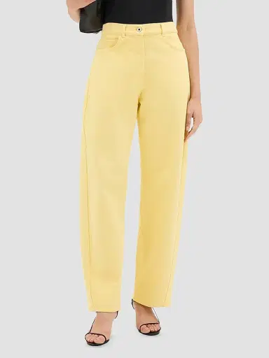 Another Tomorrow Women's Denim Curved Pants - Daffodil | Thumbnail 2 Another Tomorrow Women's Denim Curved Pants - Daffodil | Thumbnail 2