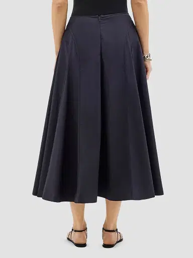 Another Tomorrow Women's Seamed Full Skirt - Midnight - Size XL | Thumbnail 4 Another Tomorrow Women's Seamed Full Skirt - Midnight - Size XL | Thumbnail 4