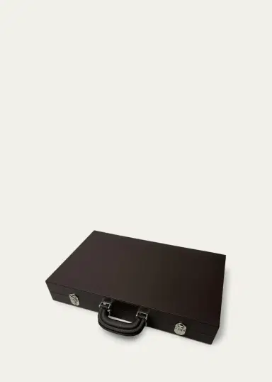 Renzo Romagnoli Large Leather Backgammon Set with Handles | Thumbnail 2 Renzo Romagnoli Large Leather Backgammon Set with Handles | Thumbnail 2