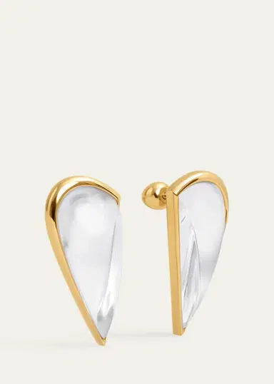 Alaïa Half Heart-Shaped Crystal Earrings | Thumbnail 2 Alaïa Half Heart-Shaped Crystal Earrings | Thumbnail 2