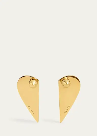 Alaïa Half Heart-Shaped Crystal Earrings | Thumbnail 3 Alaïa Half Heart-Shaped Crystal Earrings | Thumbnail 3