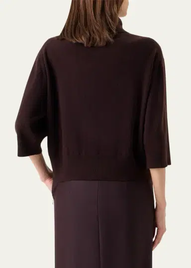 Akris Turtleneck Cashmere 3/4-Sleeve Sweater | Thumbnail 3 Akris Turtleneck Cashmere 3/4-Sleeve Sweater | Thumbnail 3