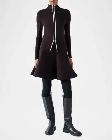 Akris punto Merino Wool Knit Zip Cardigan | Thumbnail 2 Akris punto Merino Wool Knit Zip Cardigan | Thumbnail 2