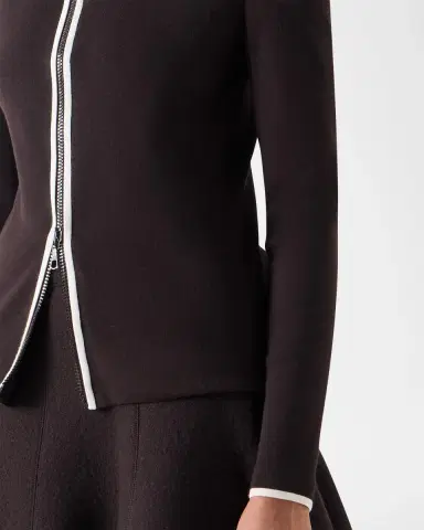 Akris punto Merino Wool Knit Zip Cardigan | Thumbnail 5 Akris punto Merino Wool Knit Zip Cardigan | Thumbnail 5