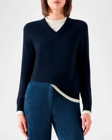 Akris punto Layered Wool-Cashmere Sweater | Thumbnail 4 Akris punto Layered Wool-Cashmere Sweater | Thumbnail 4