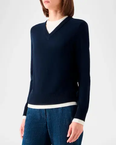 Akris punto Layered Wool-Cashmere Sweater | Thumbnail 6 Akris punto Layered Wool-Cashmere Sweater | Thumbnail 6