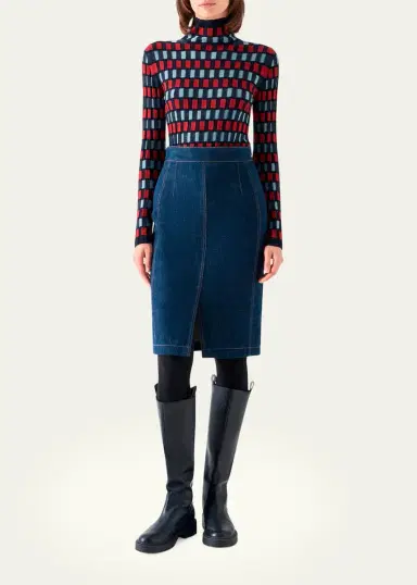 Akris punto Multi-Striped Rib Turtleneck Sweater | Thumbnail 2 Akris punto Multi-Striped Rib Turtleneck Sweater | Thumbnail 2