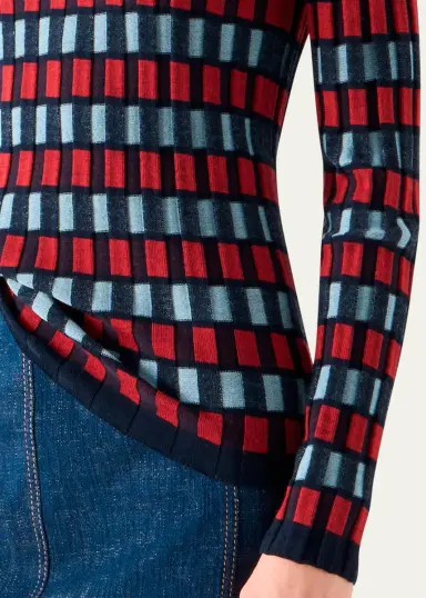 Akris punto Multi-Striped Rib Turtleneck Sweater | Thumbnail 5 Akris punto Multi-Striped Rib Turtleneck Sweater | Thumbnail 5