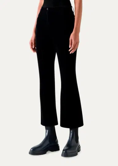 Akris punto Cali Stretch Velvet Bootcut Pants | Thumbnail 4 Akris punto Cali Stretch Velvet Bootcut Pants | Thumbnail 4