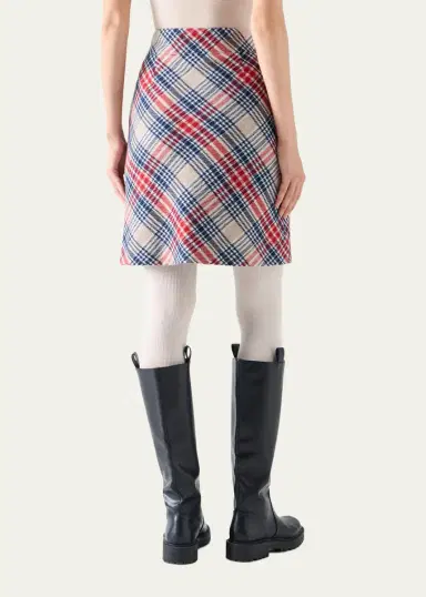 Akris punto Check Wool-Blend Mini Skirt | Thumbnail 3 Akris punto Check Wool-Blend Mini Skirt | Thumbnail 3