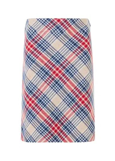 Akris punto Check Wool-Blend Mini Skirt | Thumbnail 1 Akris punto Check Wool-Blend Mini Skirt | Thumbnail 1