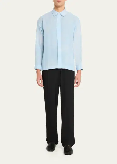 IM MEN Men's Floating Linen Button-Down Shirt | Thumbnail 2 IM MEN Men's Floating Linen Button-Down Shirt | Thumbnail 2