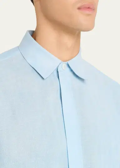 IM MEN Men's Floating Linen Button-Down Shirt | Thumbnail 5 IM MEN Men's Floating Linen Button-Down Shirt | Thumbnail 5
