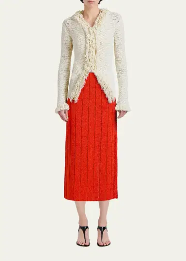 Proenza Schouler Nilo Textured Top w/ Frayed Trim | Thumbnail 2 Proenza Schouler Nilo Textured Top w/ Frayed Trim | Thumbnail 2