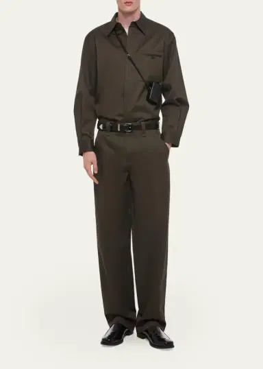Helmut Lang Men's Flat-Front Cotton Five-Pocket Chino Pants | Thumbnail 2 Helmut Lang Men's Flat-Front Cotton Five-Pocket Chino Pants | Thumbnail 2