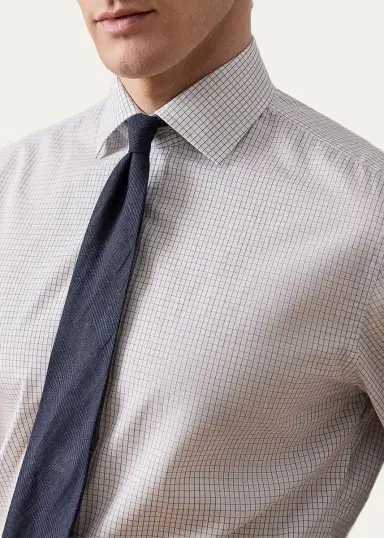 Ralph Lauren Purple Label Men's Tattersall Poplin Sport Shirt | Thumbnail 4 Ralph Lauren Purple Label Men's Tattersall Poplin Sport Shirt | Thumbnail 4