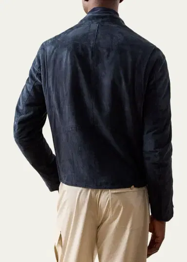 Ralph Lauren Purple Label Men's Suede Moto Jacket | Thumbnail 2 Ralph Lauren Purple Label Men's Suede Moto Jacket | Thumbnail 2
