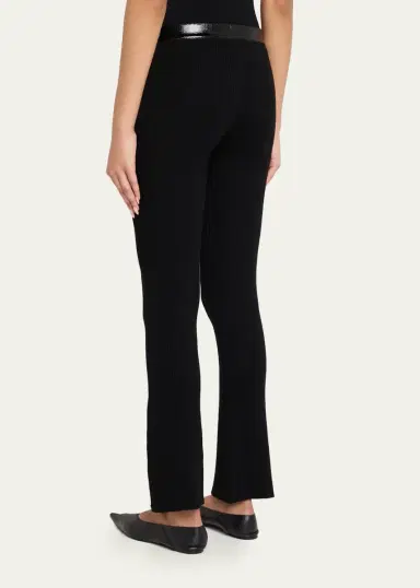 Courreges Contrast Vinyl & Knit Straight-Leg Pants | Thumbnail 3 Courreges Contrast Vinyl & Knit Straight-Leg Pants | Thumbnail 3