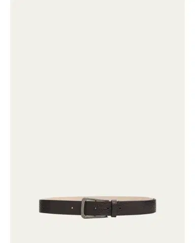 Brunello Cucinelli Lizard-Effect Leather Belt | Thumbnail 1 Brunello Cucinelli Lizard-Effect Leather Belt | Thumbnail 1