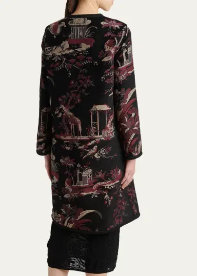 Etro Toile Brocade Single-Breasted Long Coat | Thumbnail 3 Etro Toile Brocade Single-Breasted Long Coat | Thumbnail 3