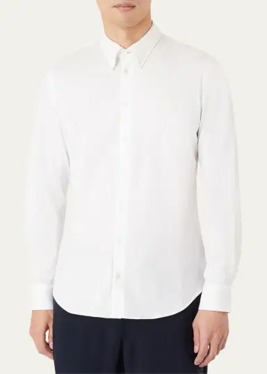 Giorgio Armani Men's Cotton Jersey Sport Shirt | Thumbnail 4 Giorgio Armani Men's Cotton Jersey Sport Shirt | Thumbnail 4