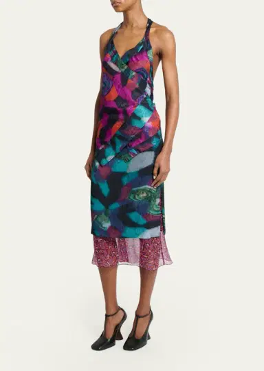 Dries Van Noten Halter Marble-Print Top | Thumbnail 2 Dries Van Noten Halter Marble-Print Top | Thumbnail 2