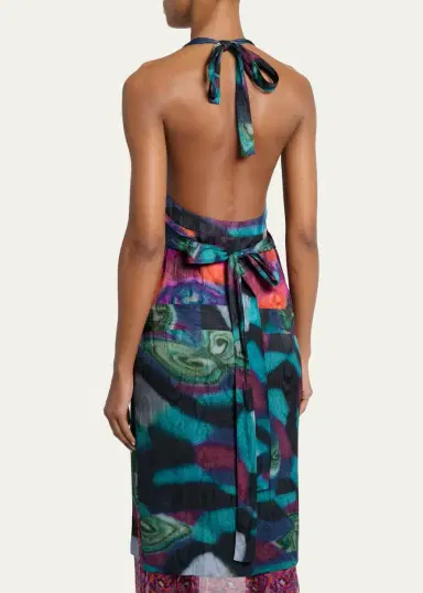 Dries Van Noten Halter Marble-Print Top | Thumbnail 3 Dries Van Noten Halter Marble-Print Top | Thumbnail 3