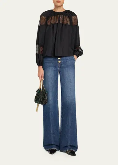 Ulla Johnson Bess Silk Long-Sleeve Blouse | Thumbnail 2 Ulla Johnson Bess Silk Long-Sleeve Blouse | Thumbnail 2