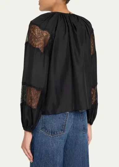 Ulla Johnson Bess Silk Long-Sleeve Blouse | Thumbnail 3 Ulla Johnson Bess Silk Long-Sleeve Blouse | Thumbnail 3