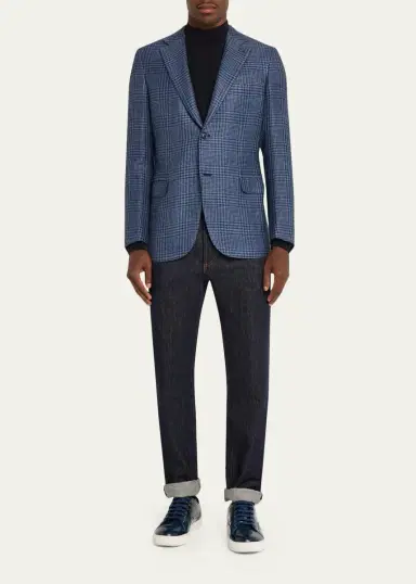 Brioni Men's Wool Houndstooth Plaid Sport Coat | Thumbnail 2 Brioni Men's Wool Houndstooth Plaid Sport Coat | Thumbnail 2