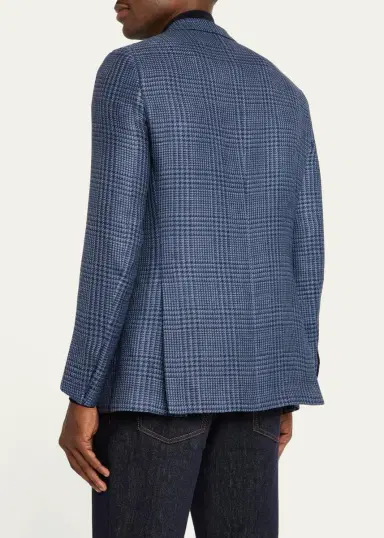 Brioni Men's Wool Houndstooth Plaid Sport Coat | Thumbnail 3 Brioni Men's Wool Houndstooth Plaid Sport Coat | Thumbnail 3