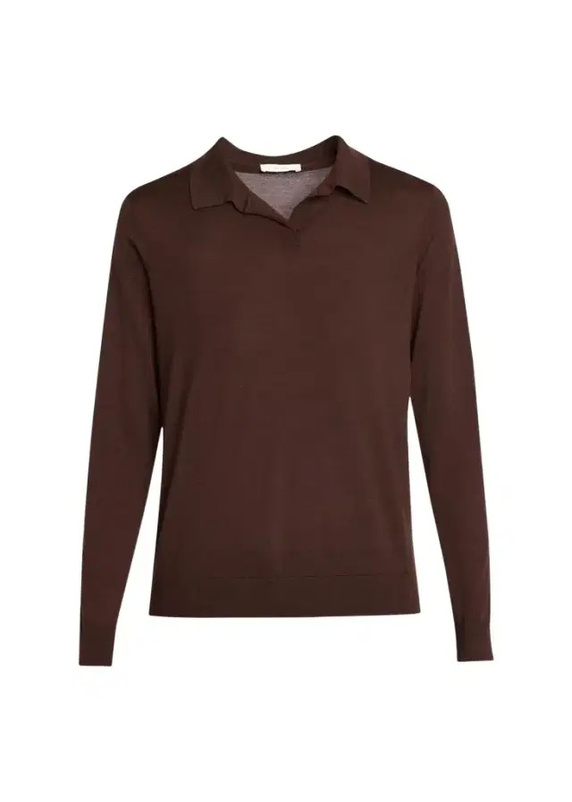 Pauli Wool-Silk Jersey Long-Sleeve Polo Top Pauli Wool-Silk Jersey Long-Sleeve Polo Top