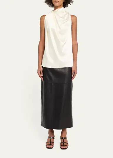 Heirlome Kate Draped Silk Cowl-Neck Sleeveless Top | Thumbnail 2 Heirlome Kate Draped Silk Cowl-Neck Sleeveless Top | Thumbnail 2