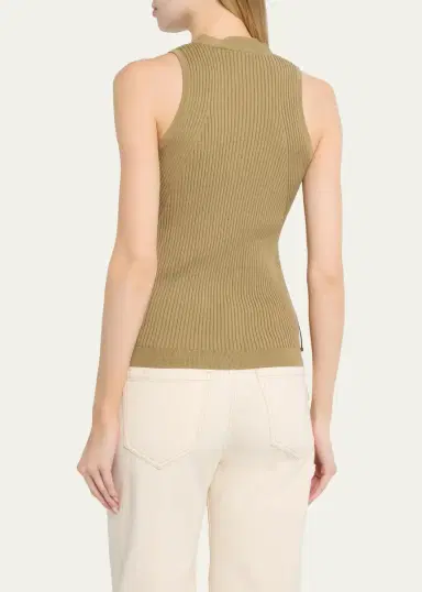 Max Mara Ties V-Neck Rib Knit Waistcoat | Thumbnail 3 Max Mara Ties V-Neck Rib Knit Waistcoat | Thumbnail 3