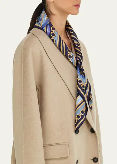 Ferragamo Feline-Print Silk Foulard | Thumbnail 5 Ferragamo Feline-Print Silk Foulard | Thumbnail 5
