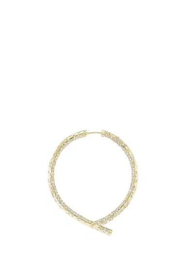TABAYER 18K Yellow Gold Diamond Oera Hoop Earring, Single | Thumbnail 1 TABAYER 18K Yellow Gold Diamond Oera Hoop Earring, Single | Thumbnail 1